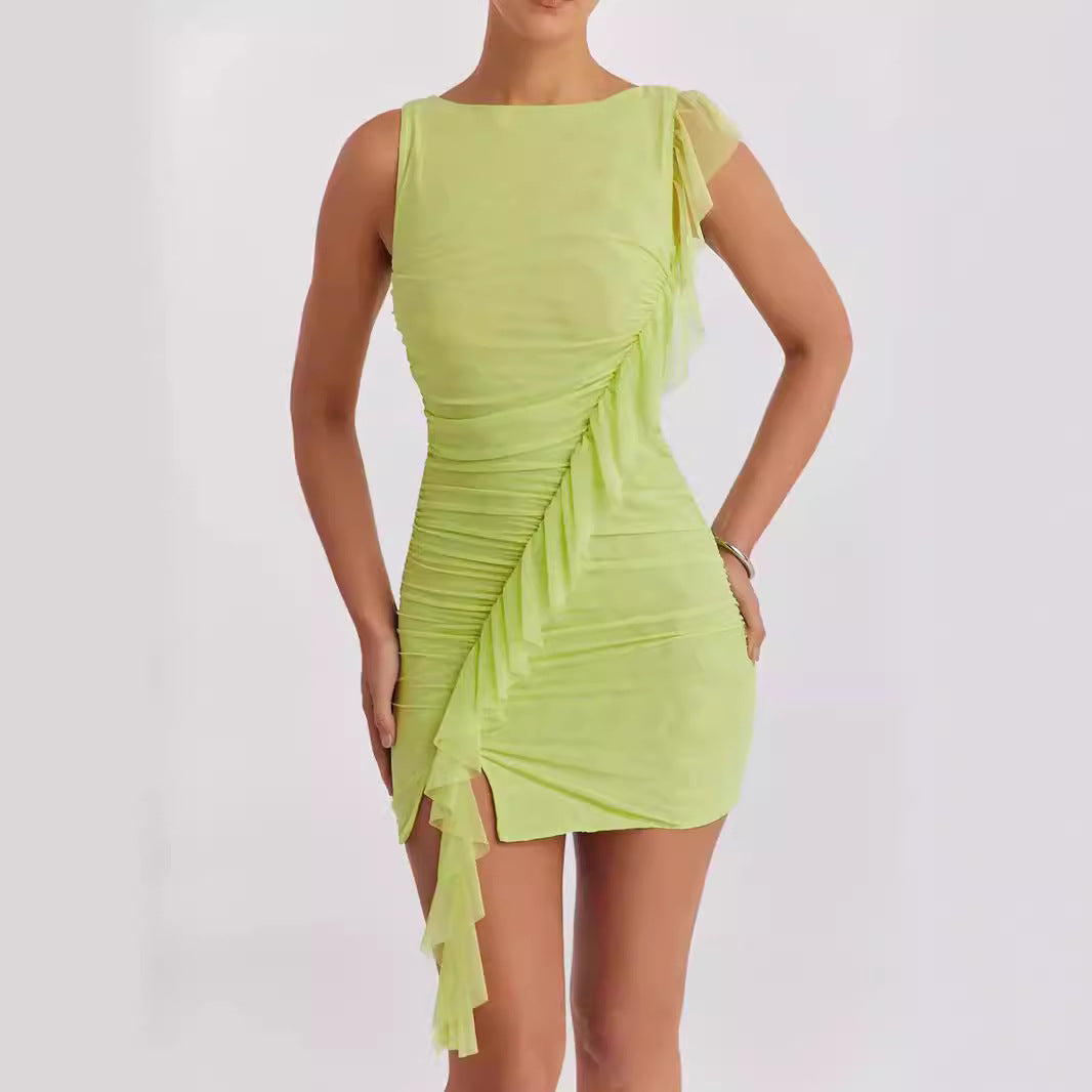 Sexy Mini Sleeveless Women's Bodycon Dress - Nocini
