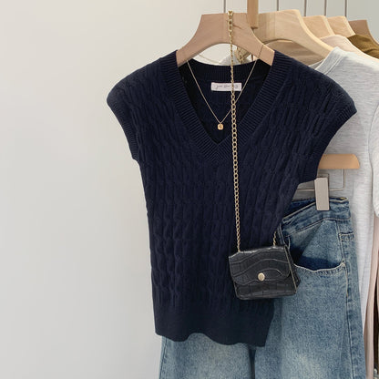 Women's Cable Knit Tank Top Vest - Nocini