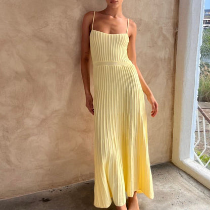 Elegant Long Dress - Fitted Waist - Flowy Skirt - Comfy Straps - Nocini