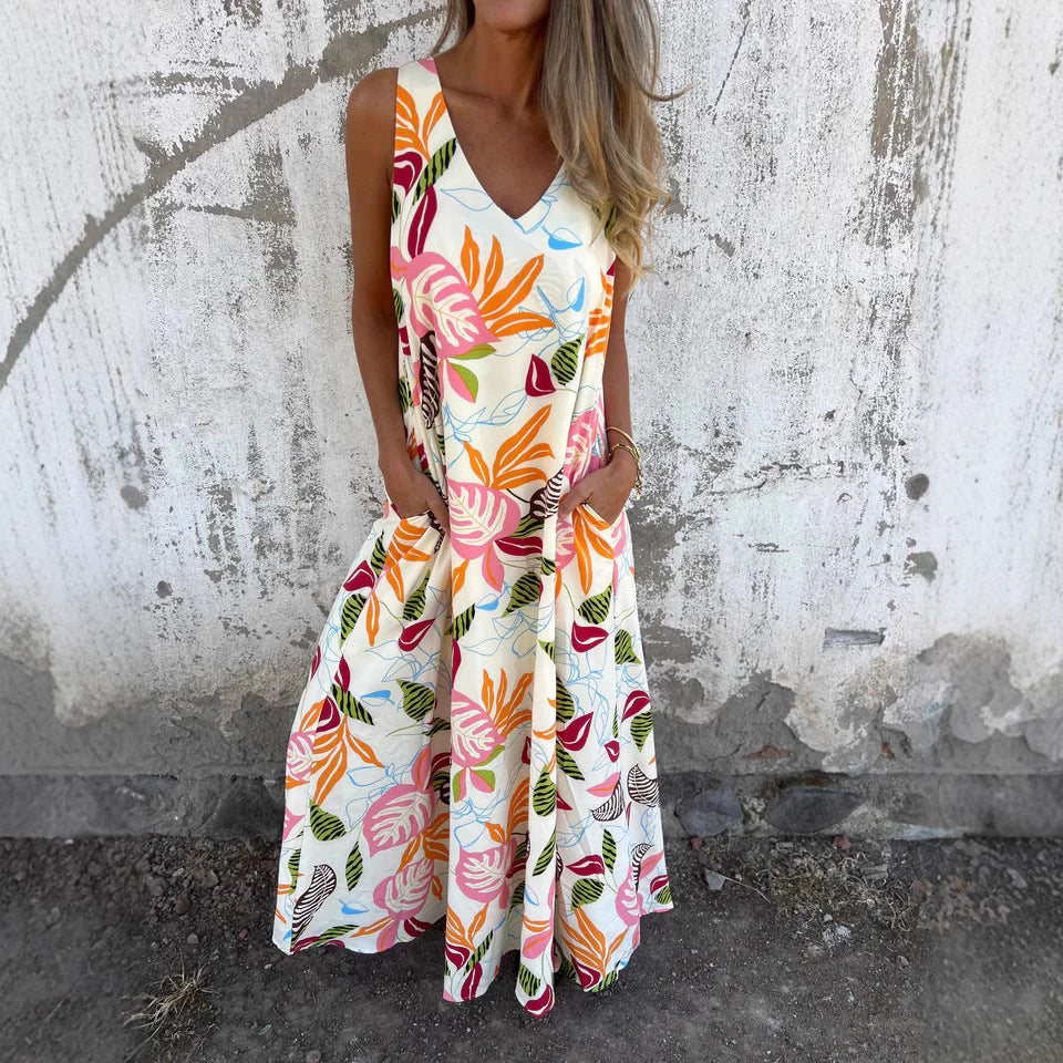 Summer Floral Maxi Dress for Women
