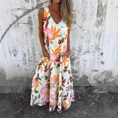 Summer Floral Maxi Dress for Women