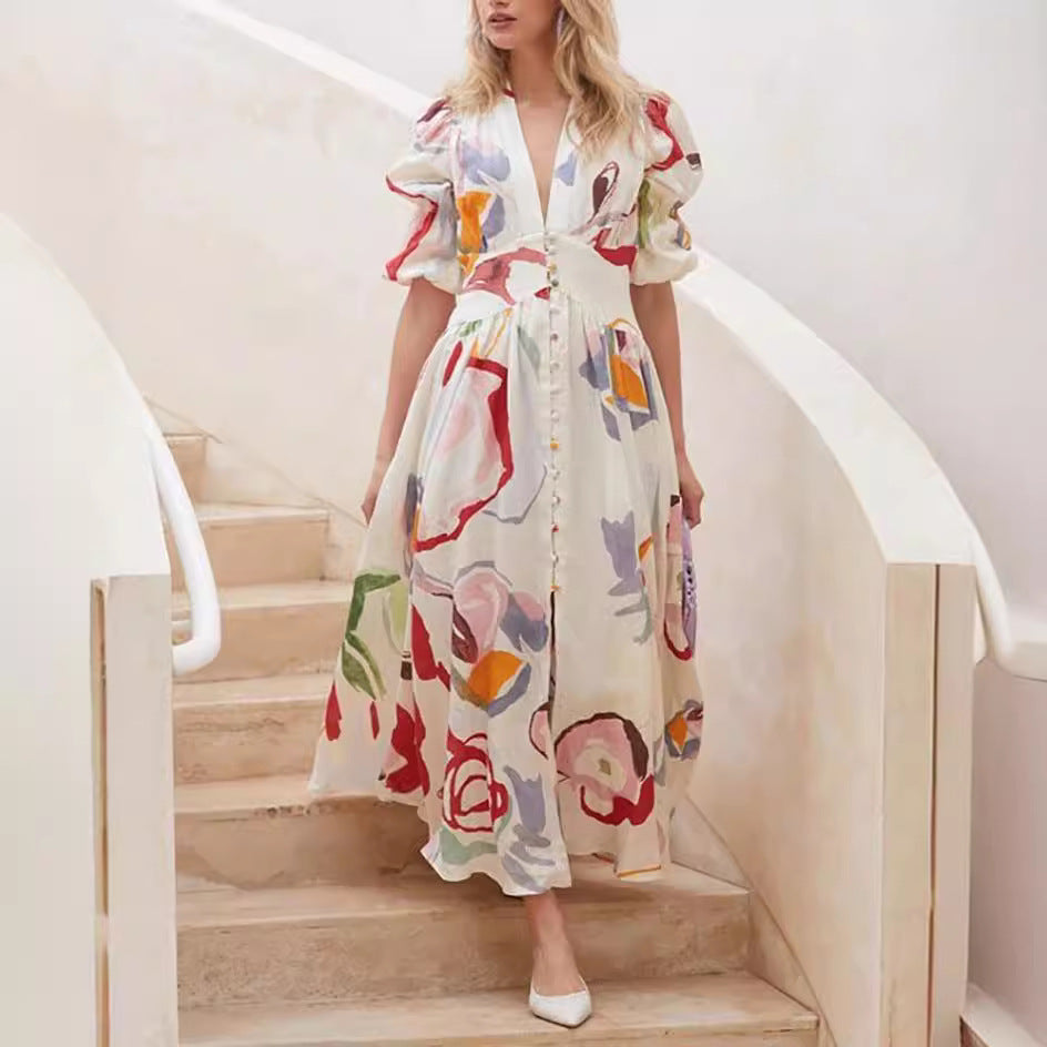Comfortable Maxi Dress for Women with Loose Fit Sleeves - Nocini