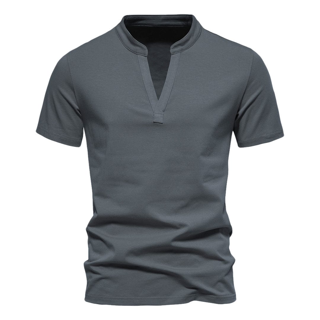 Classic Men's V-Neck Tee - Soft & Relaxed Fit - Olytrend