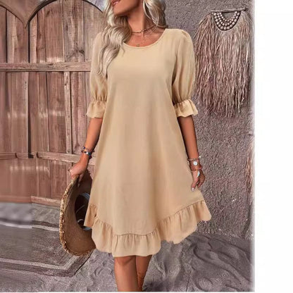 Comfortable Women's Casual Midi Dress with Loose Fit - Nocini