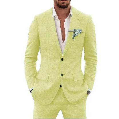 Slim Fit Men's Linen 2 Piece Suit