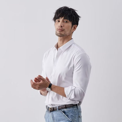 Slim Fit Men's Dress Shirt in Soft Formal Fabric