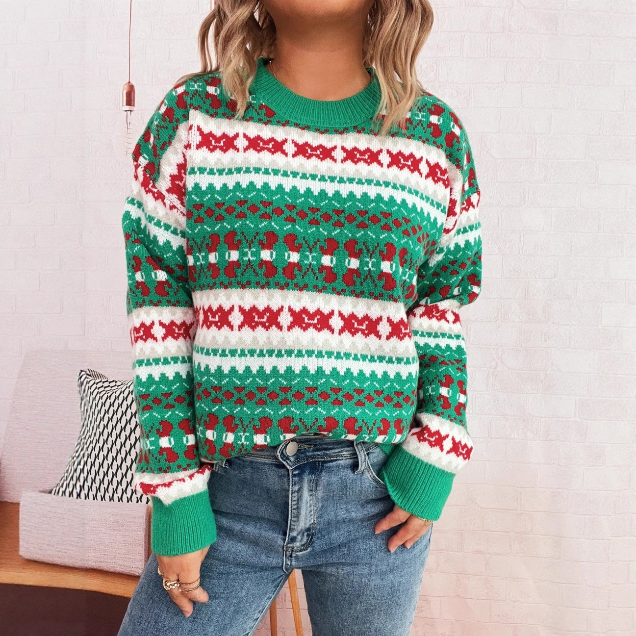 Cozy Holiday Crew Neck Sweater