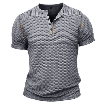 Men's Slim Fit Textured Short Sleeve T-Shirt