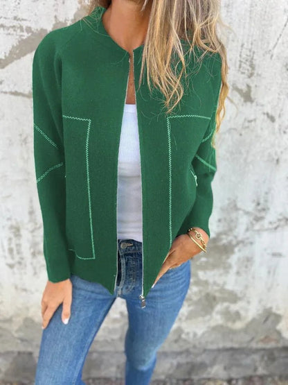 Casual Women's Zip Jacket with Side Pockets
