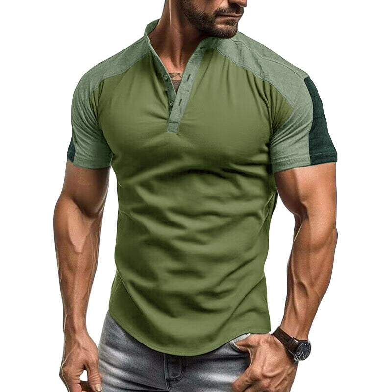 Men's Short Sleeve Casual Cotton Shirt