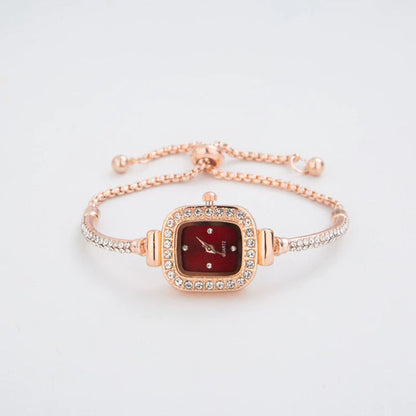 Elegant Crystal Accent Bangle Watch