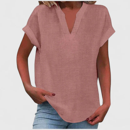 Elegant V-Neck Top for Women's Daily Wear