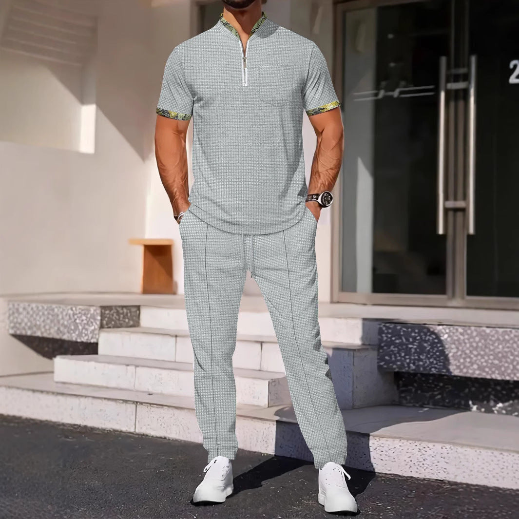 Men's Athletic Fit Tracksuit with Zip Top and Pants