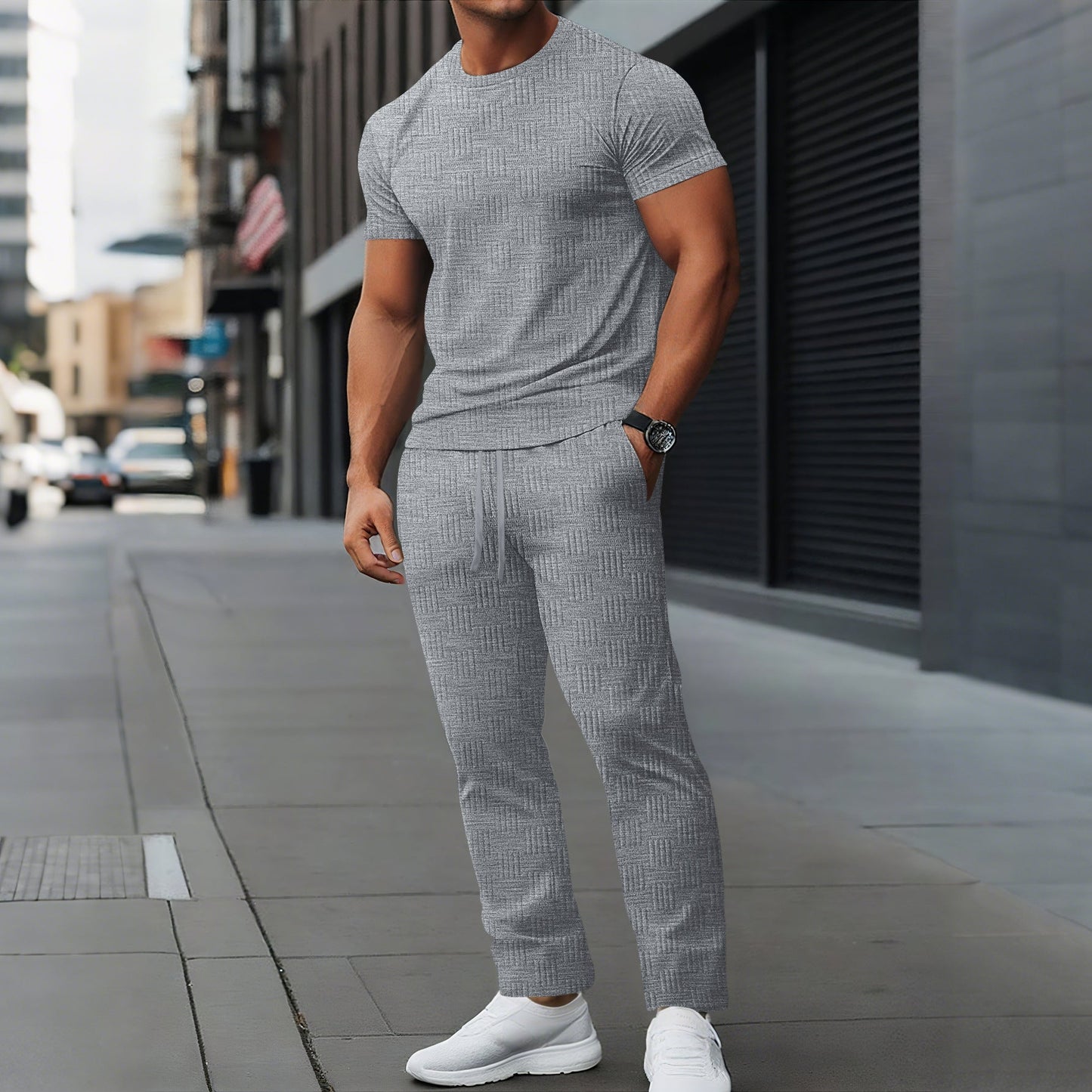 Men's Athletic Wear Set - Fit Slim - Moisture Wicking Fabric