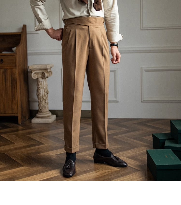 Slim Fit Men's Linen Formal Pants