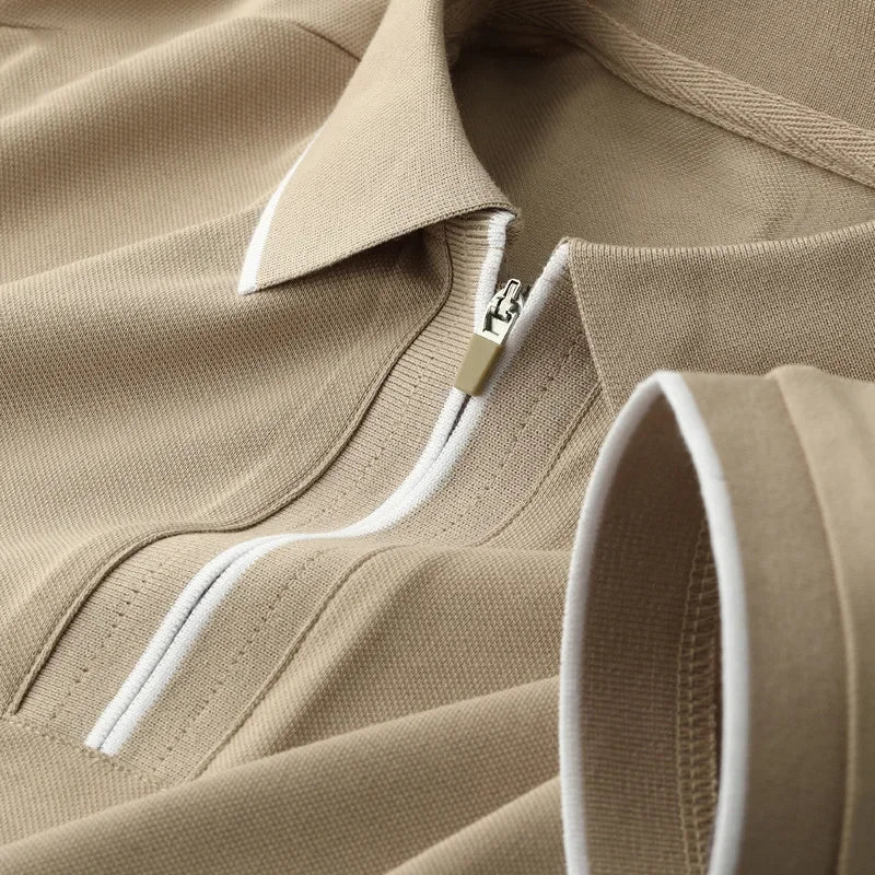 Classic Fit Zip Polo Shirt