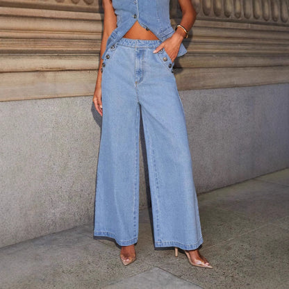 Classic Denim Waistcoat for Women