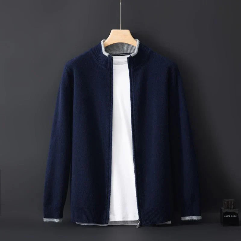 Warm Wool Crew Neck Jacket