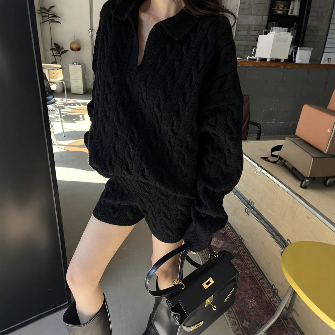 Cozy Crew Neck Women's 2-Piece Sweater Set - Nocini