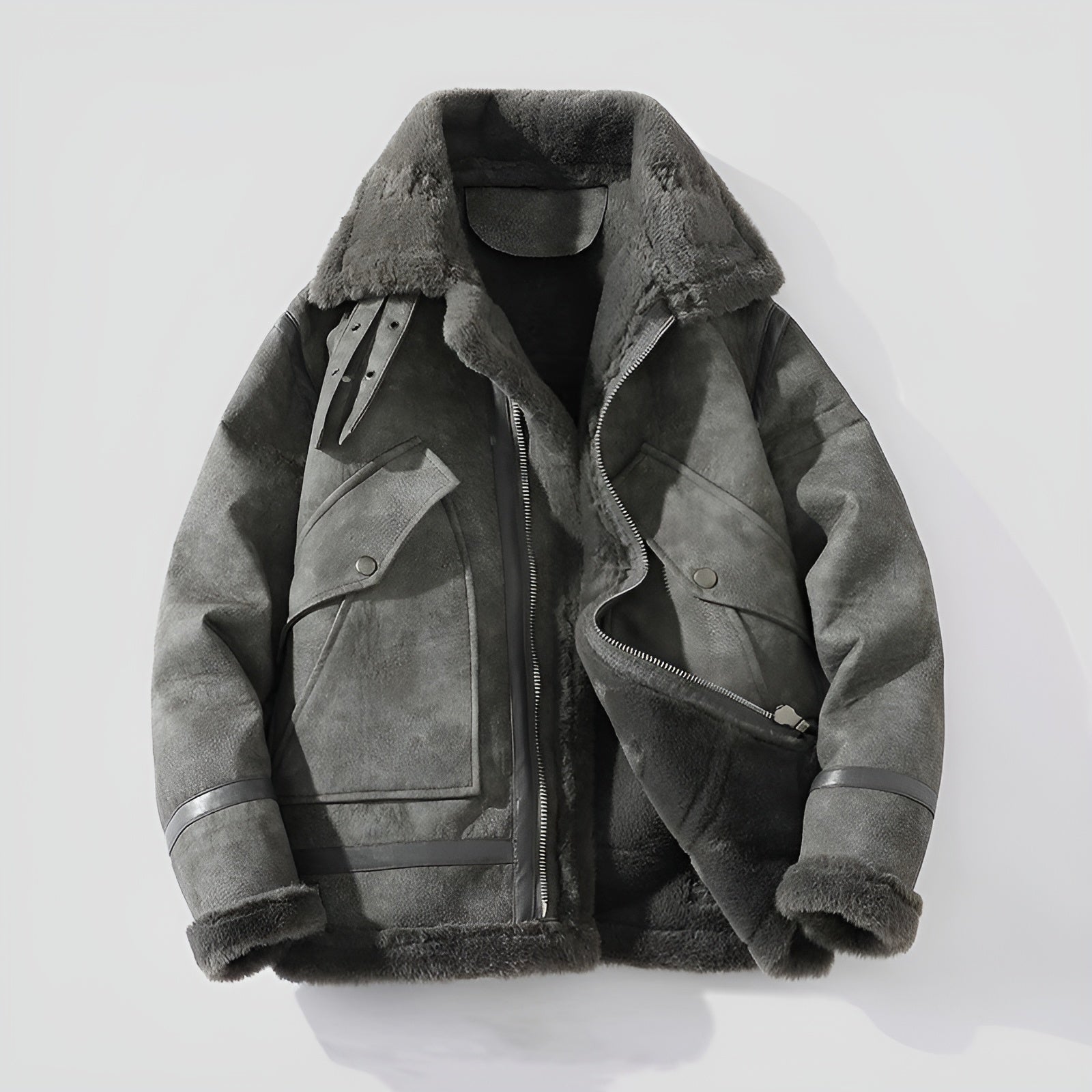 Luxury Biker Sheepskin Jacket - Nocini