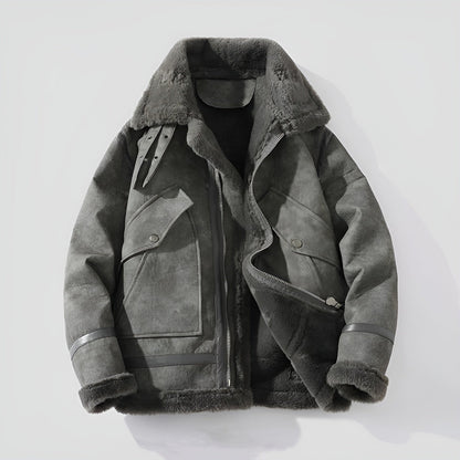 Luxury Biker Sheepskin Jacket - Nocini