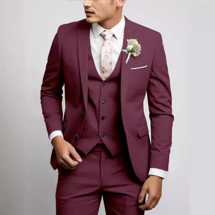 Classic Men's 3 Piece Slim Fit Business Suit