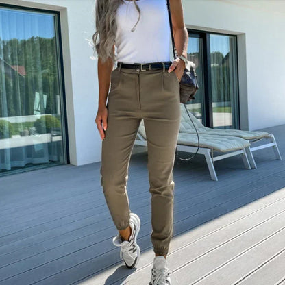 Slim Fit Elastic Women's Pants
