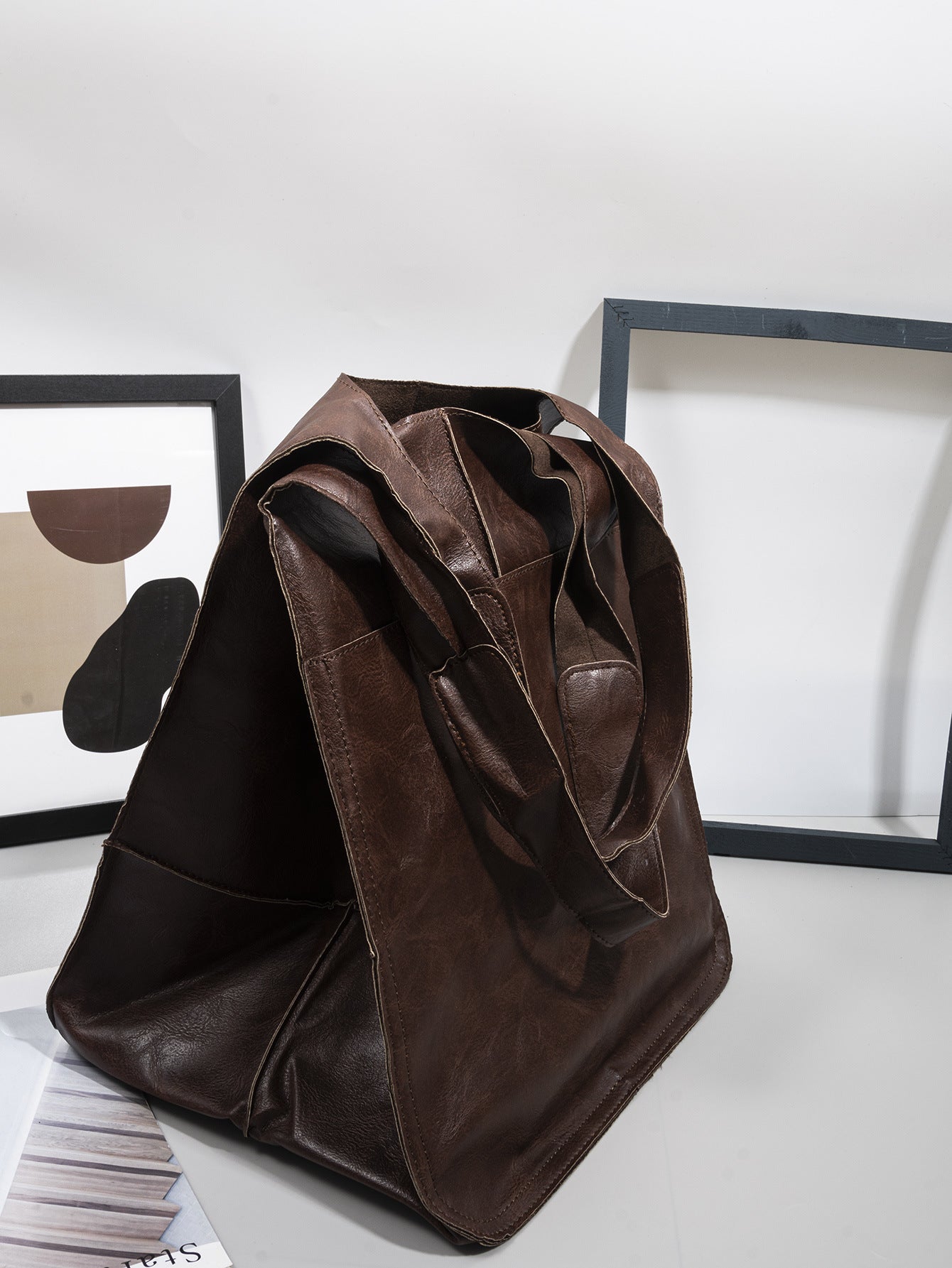 Large Classic Leather Tote Bag for Women
