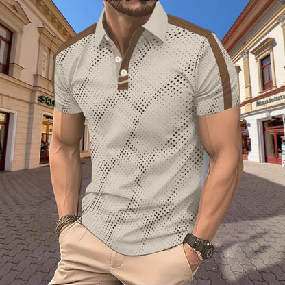 Men's Slim Fit Graphic Polo Shirt