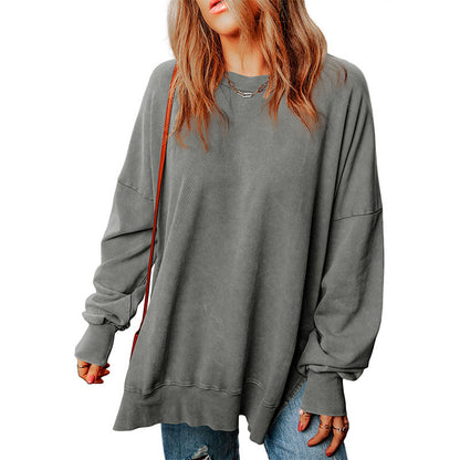 Comfy Women's Crew Neck Sweatshirt Soft Cotton