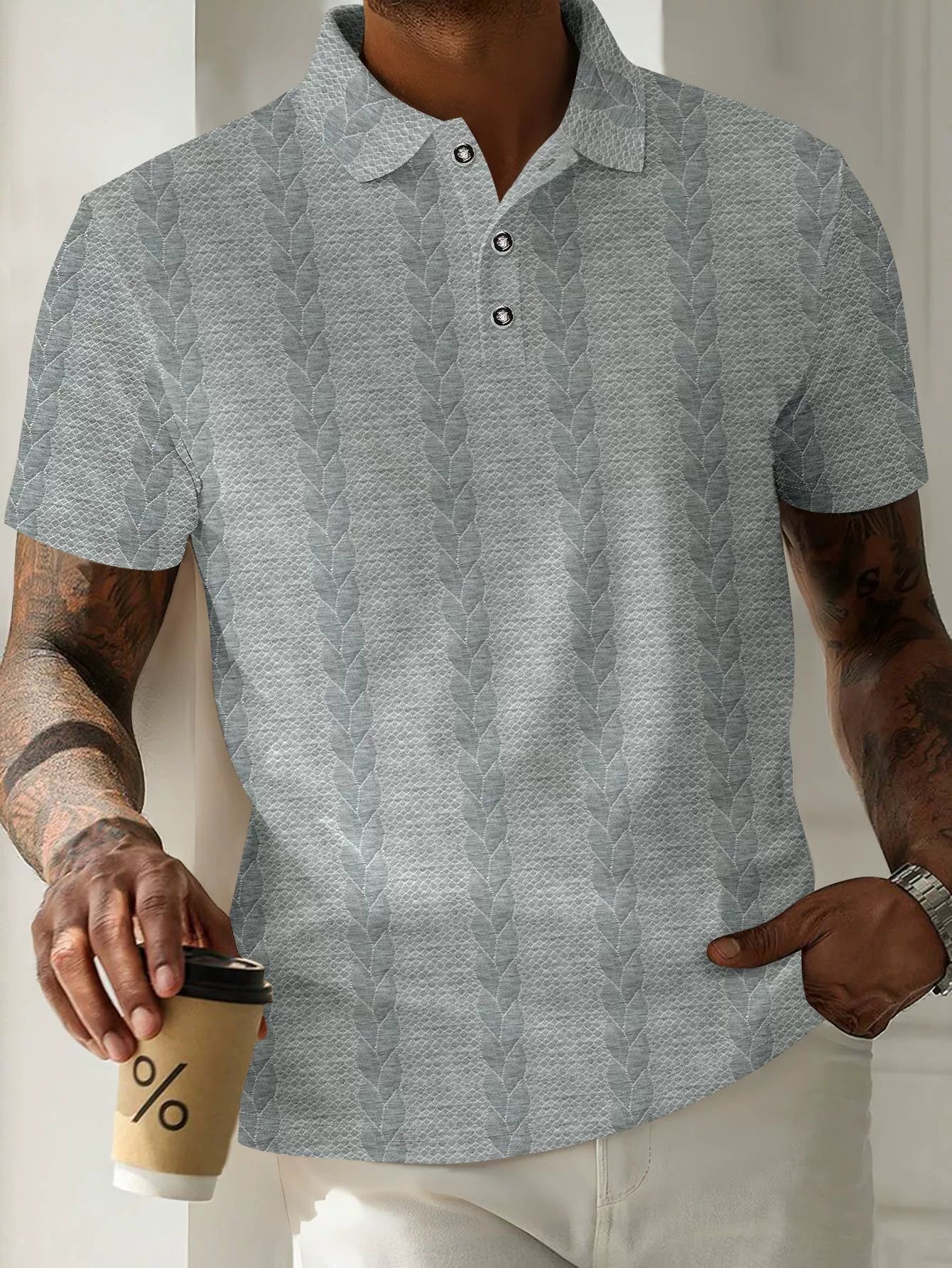 Simple Short Sleeve Polo Shirt for Men