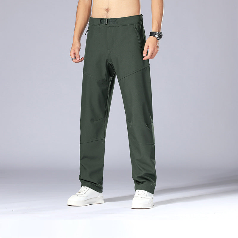 Comfortable Mens Cargo Pants Relaxed Fit Zip Pockets