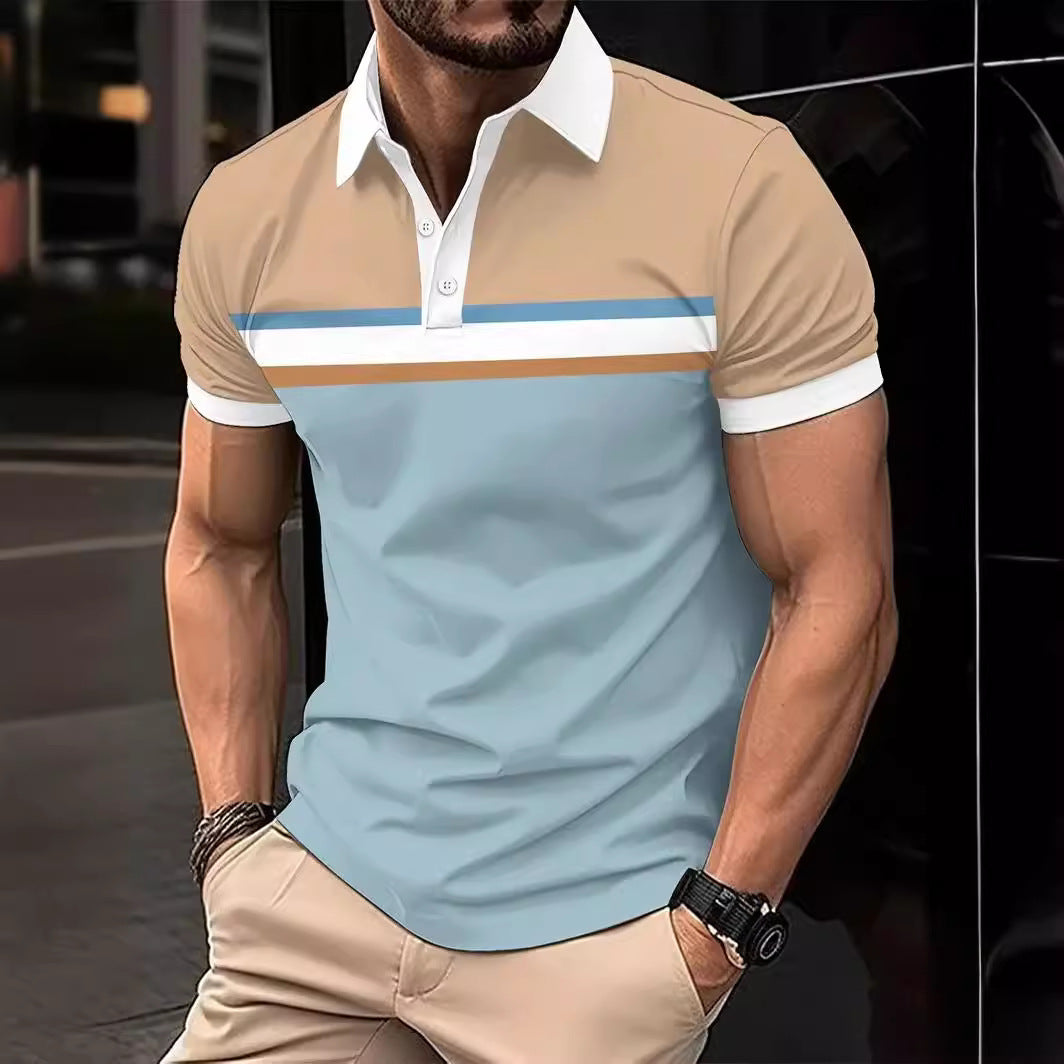 Slim Fit Striped Polo Shirt for Men - Nocini