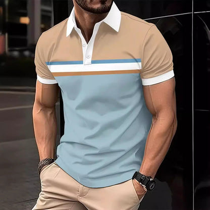 Slim Fit Striped Polo Shirt for Men - Nocini