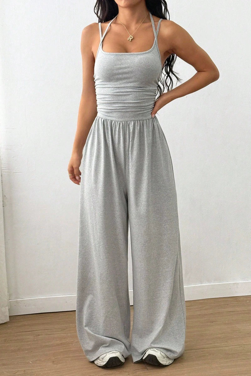 Women's Flowy Wide Leg Summer Jumpsuit
