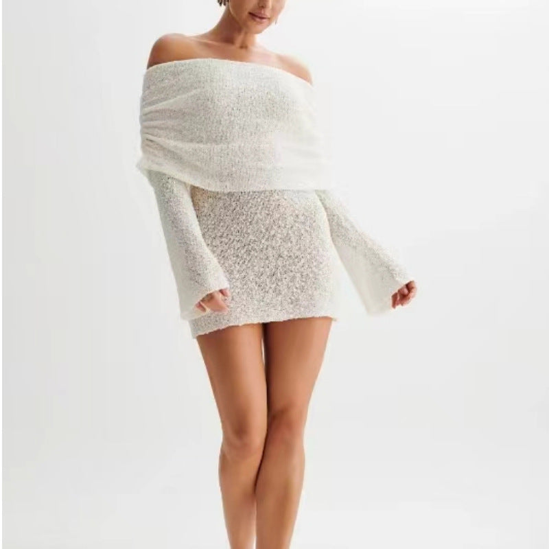 Relaxed Fit Off Shoulder Beach Maxi Dress