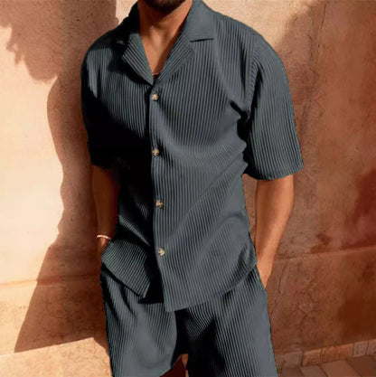 Comfortable Casual Short Sleeve Corduroy Shirt