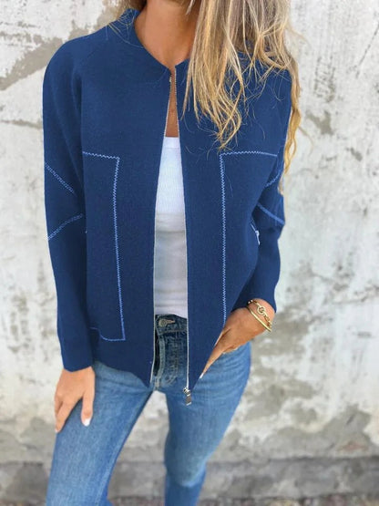 Casual Women's Zip Jacket with Side Pockets