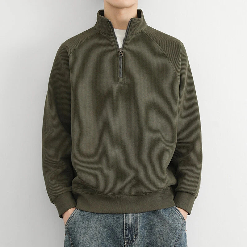 Casual Men's Half Zip Sweatshirt Relaxed Fit - Nocini