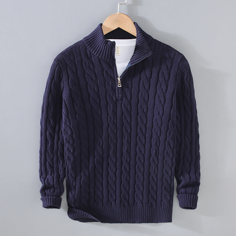 Classic Casual Half Zip Sweater