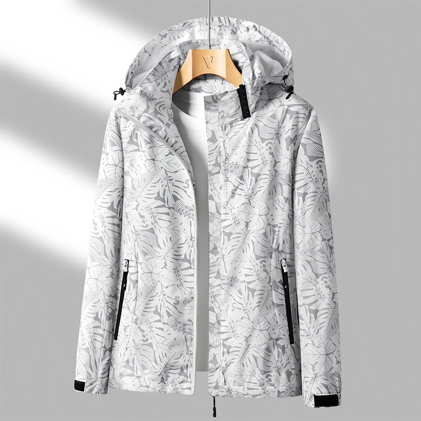 Waterproof Women's Windbreaker Jacket with Zip Pockets