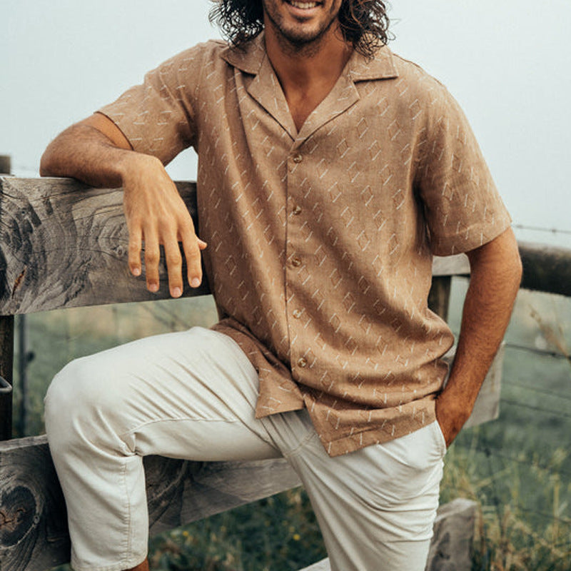 Men's Casual Short Sleeve Lightweight Shirt