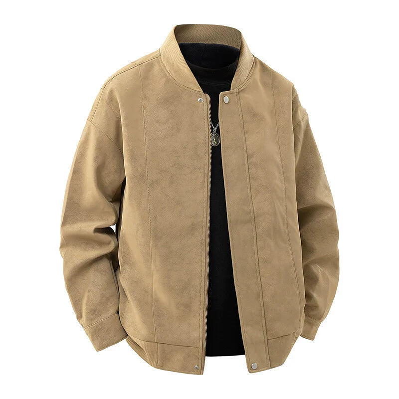 Slim Men's Synthetic Leather Jacket - Classic Fit - Nocini