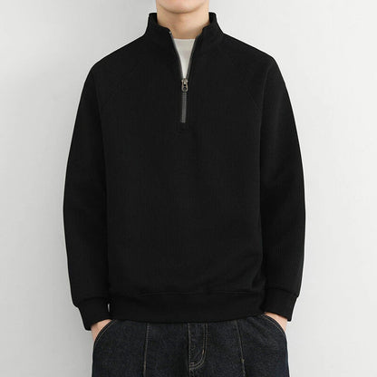 Casual Men's Half Zip Sweatshirt Relaxed Fit