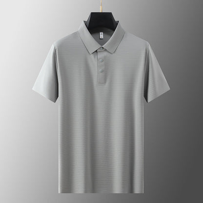 Cool Breathable Silk Polo Shirt