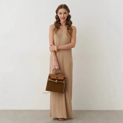 Loose Fit V Neck Summer Maxi Dress