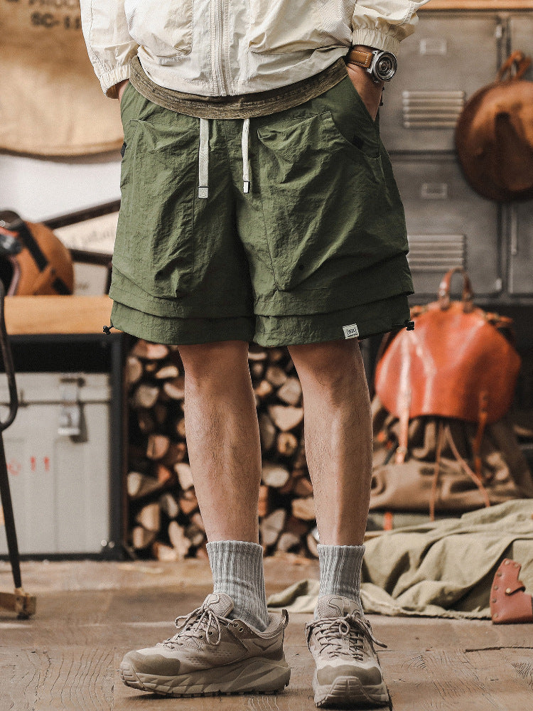 Men's Casual Shorts - Loose Fit - Moisture Wicking - Elastic Waist