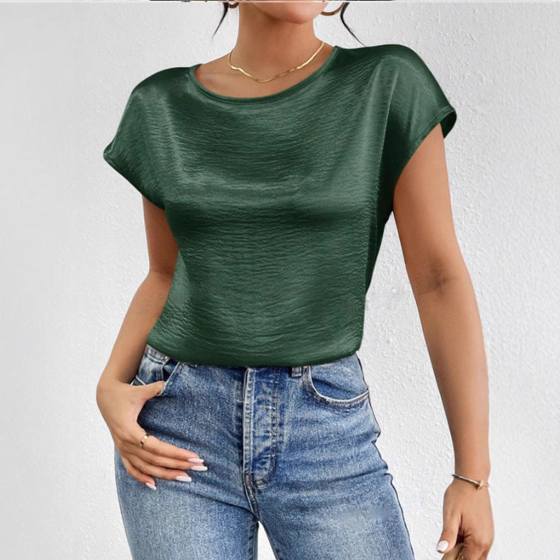 Casual Loose Fit Women's Short Sleeve Top