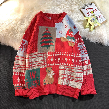 Cozy Women's Crew Neck Christmas Sweater