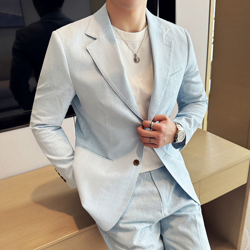 Slim Fit Cotton Blazer for Men - Nocini